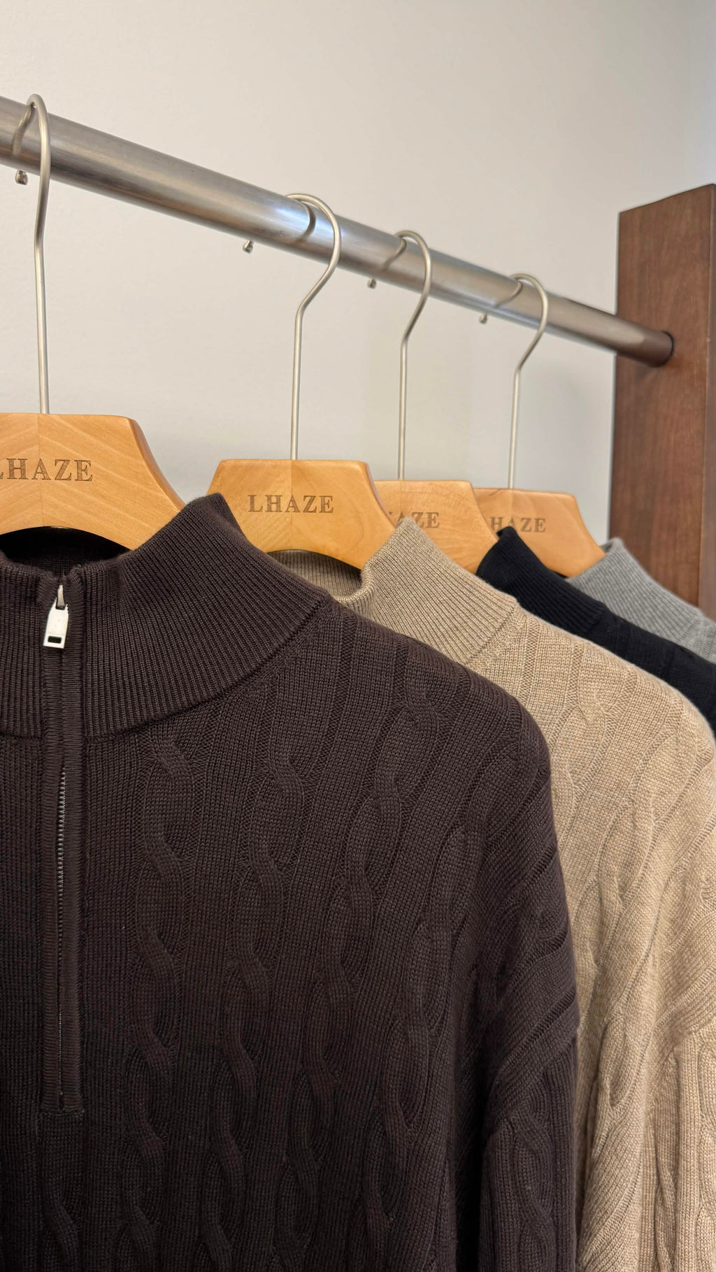 Cable Knit Quarter Zip Sweater