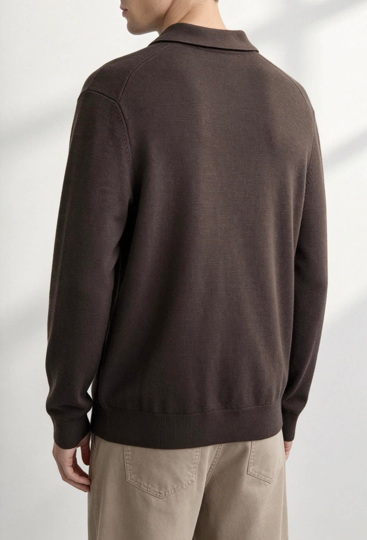 PRE-ORDER: Button-Up Polo Knit Cardigan