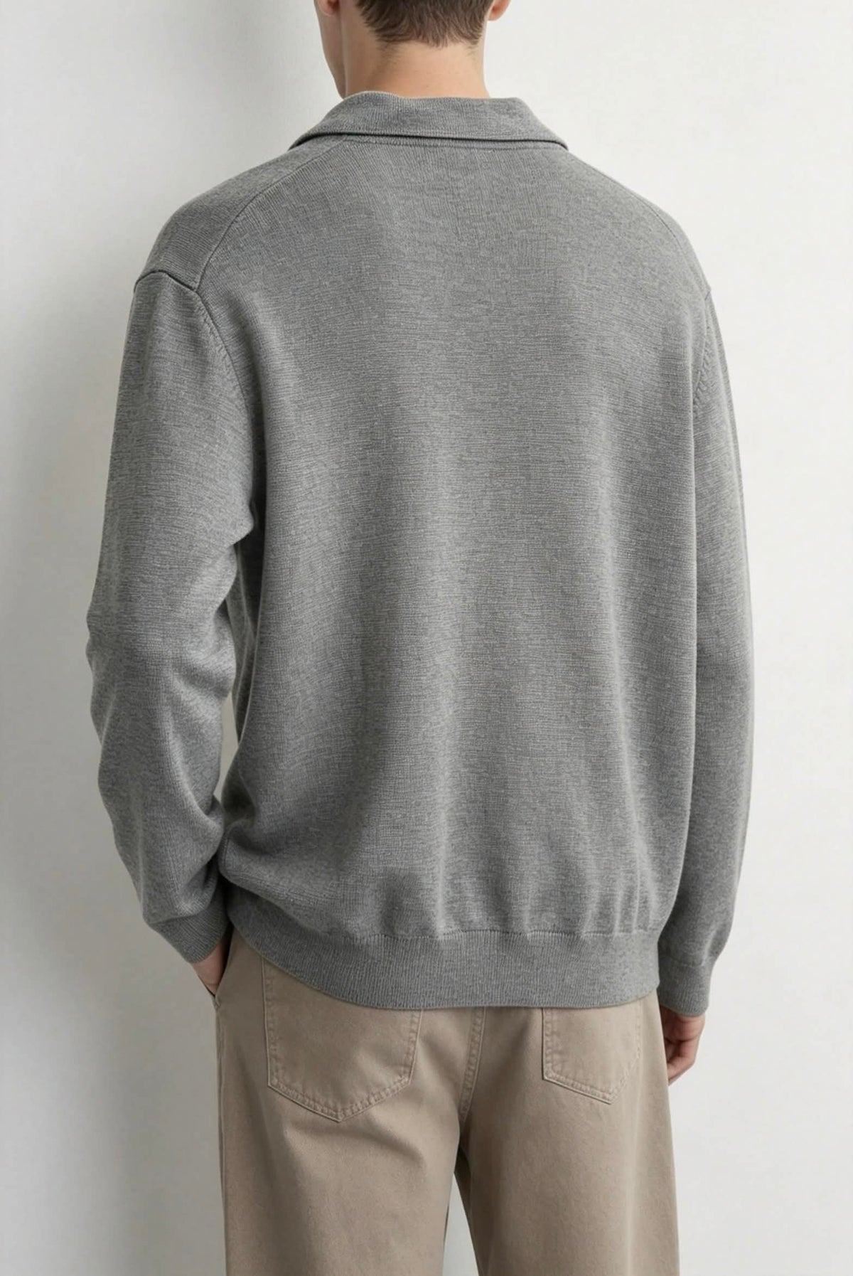 PRE-ORDER: Button-Up Polo Knit Cardigan