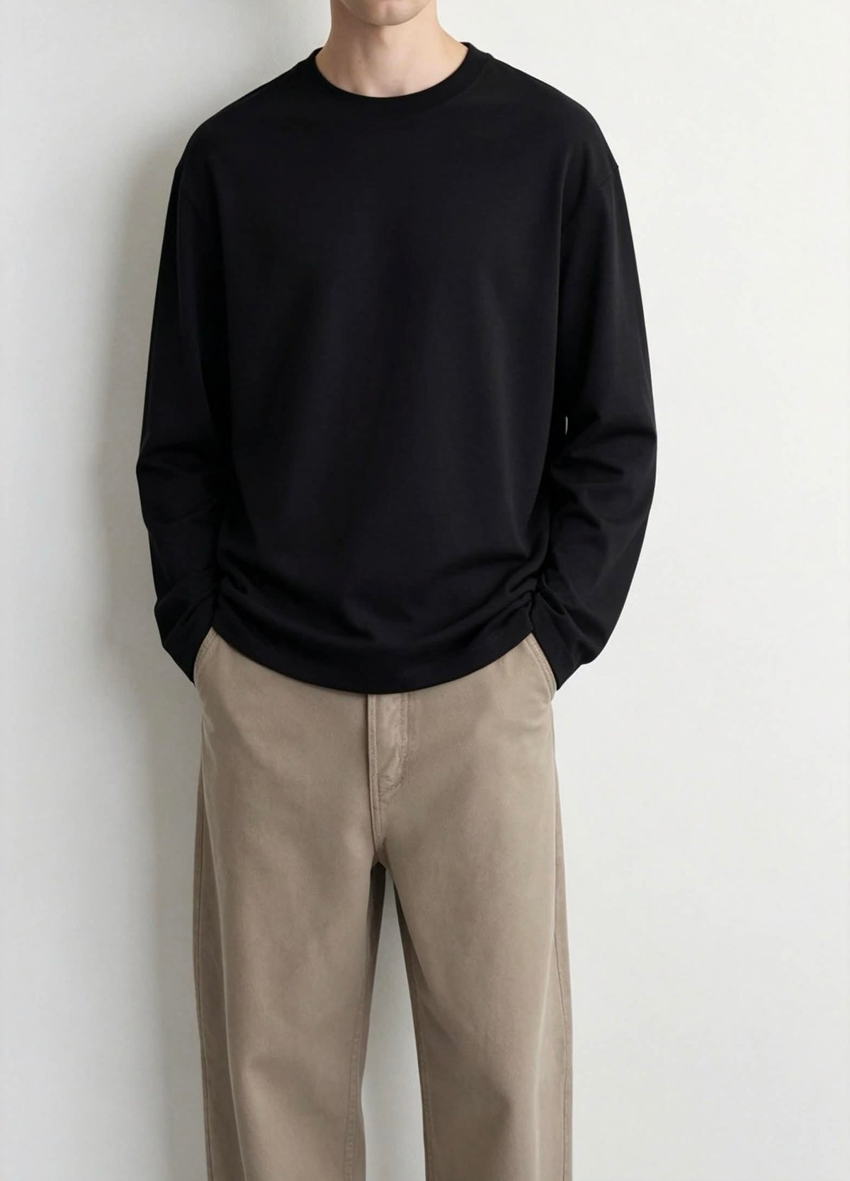 Essential Plain Long Sleeve T-Shirt