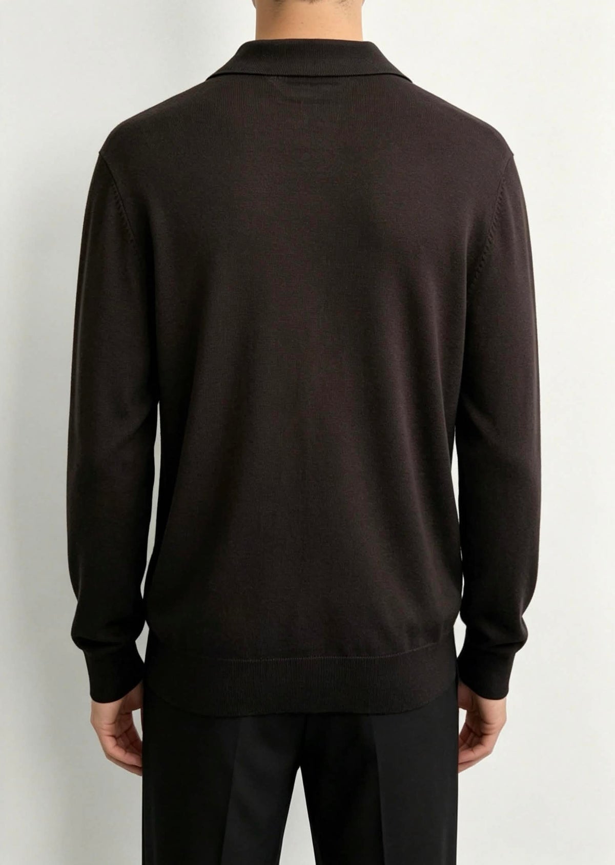 PRE-ORDER: Long Sleeve Knit Polo Sweater